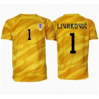 Chorvátsko Dominik Livakovic #1 Brankarsky Domáci futbalový dres ME 2024 Krátky Rukáv